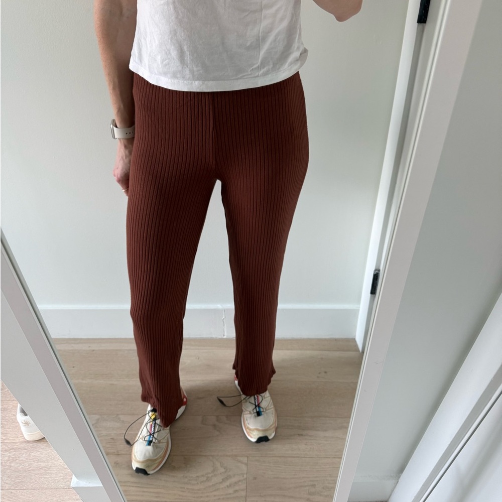 Reformation Rust Ribbed Knitwear
